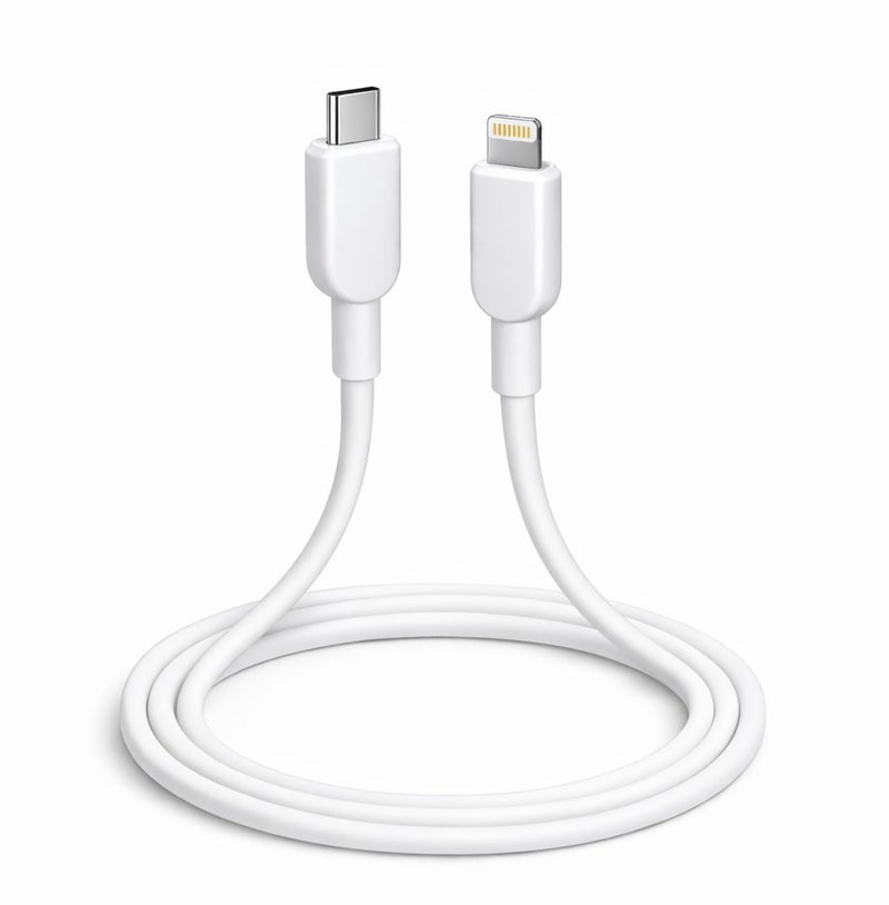 كابل تايب سي إلى لايتنينج 0.9 متر – شحن سريع PD ونقل بيانات – خامة TPE متينة – iPhone/iPad - Image 1